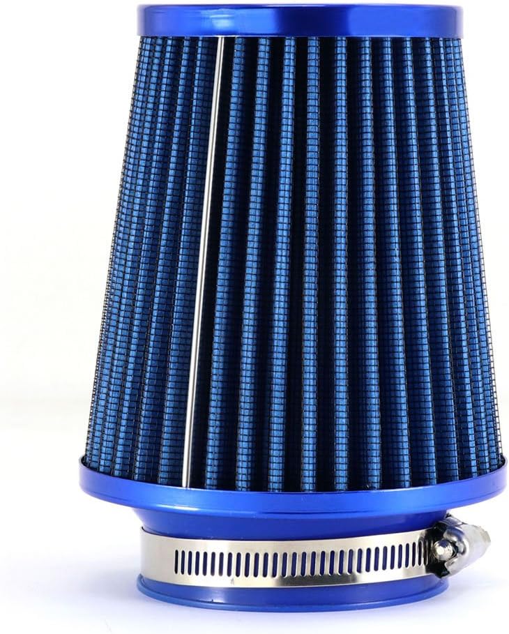 TIROL Air Filter Round Tapered Mini Power Stack Auto Cold Air Intake Diameter 3" Blue cold air filter