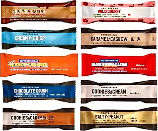BarebeIs Protein Bar Variety Pack Sampler, Protein Snacks with 20g of High Protein – 10 Flavor Sampler, Low Sugar High Protein Snacks Bars