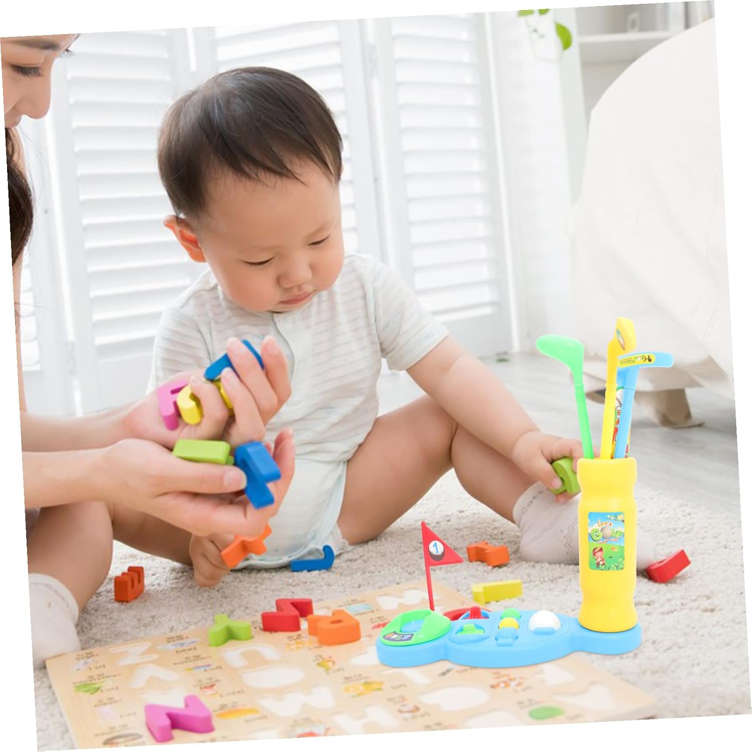 Golf Clubs for Outdoor Indoor Golf Game Promotes Hand-Eye Coordination and Physical Development for Boys