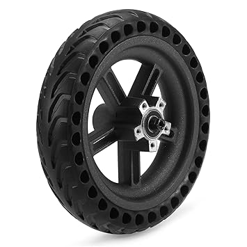 Decdeal Electric Scooter Honeycomb Solid Tire Shock Absorber Tyre with Aluminum Alloy Wheel Hub Electric Scooter Tire Replacement for M365 Pro