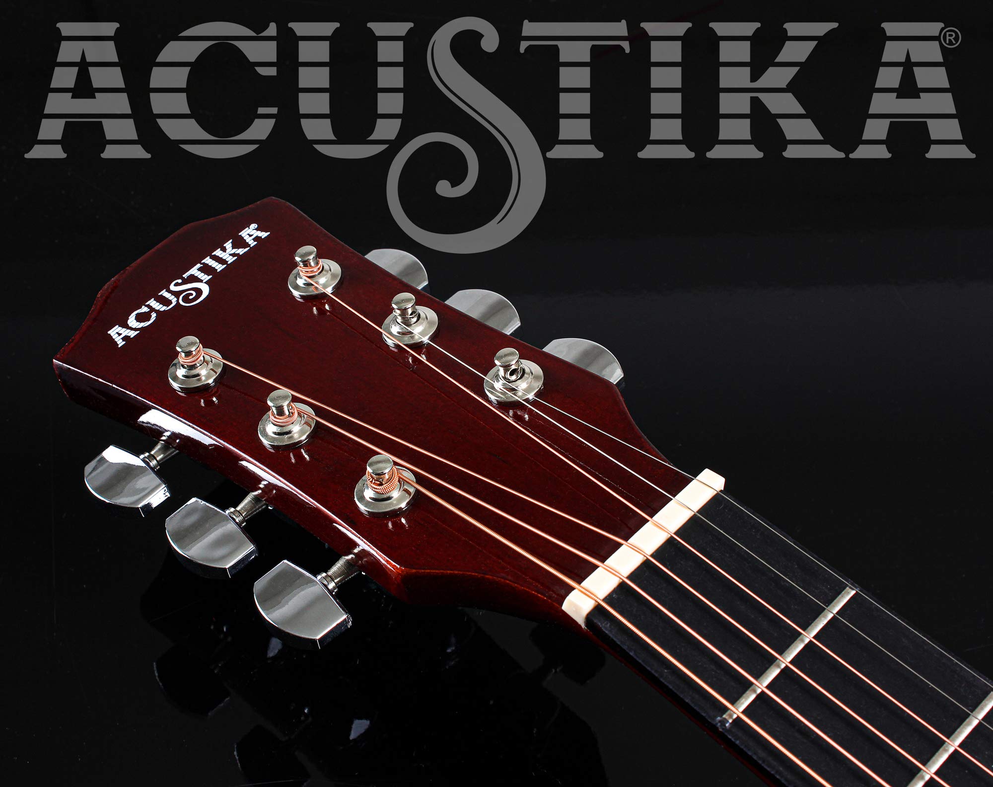 ACUSTIKA F310 Chitarra Acustica 41" 6 Corde Acciaio Rosso