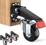 SPACEKEEPER Workbench Casters kit 660 Lbs - 4 Heavy Duty Retractable Caster Designed for Workbenches Machinery & Tables