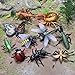 BOTICAKO 12 Pcs Large Insects and Bugs for Kids - Plastic Bug Toys | Animal Figures Halloween Party Favor Cake Topper Insect Figurines