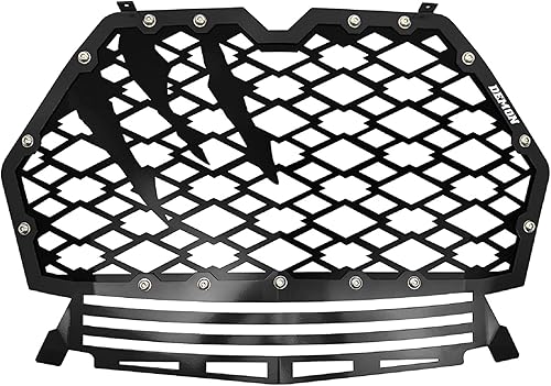 Demon Powersports Parrilla frontal negra (2016-20) Polaris RZR Turbo, hecha de diseño de calidad de altura agresiva con recubrimiento en polvo,