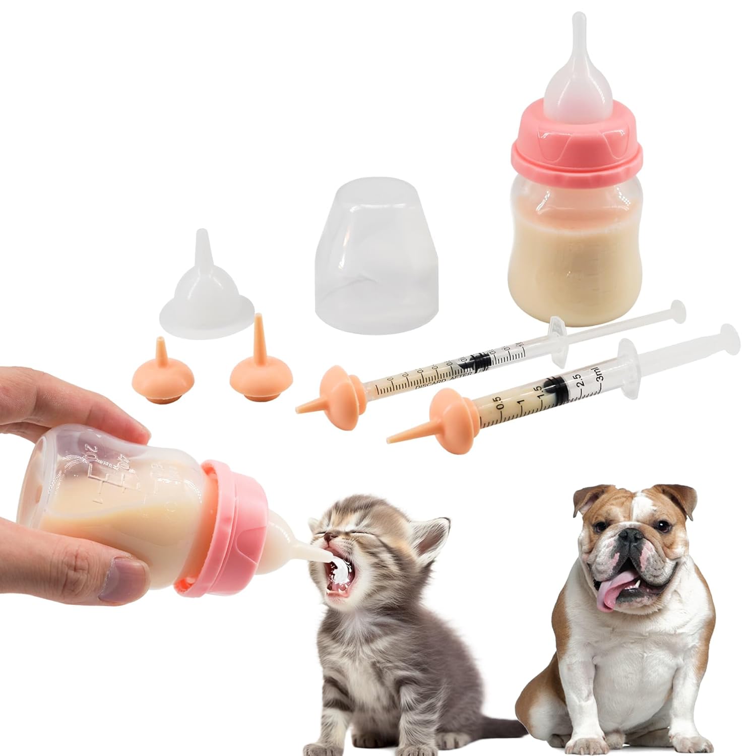 Pet Feeding Bottle and Syringe Set for Kittens - Image 6