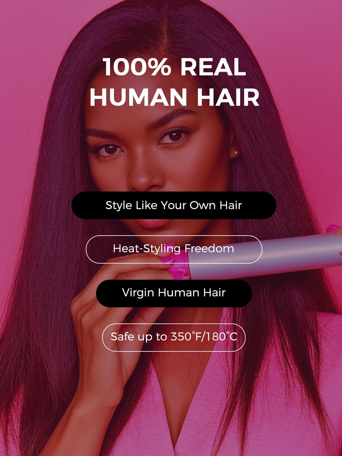 Lashey Invisi Edge Clip in Hair Extensions, 7pcs 110g 18 Inch Natural Black Seamless Clip in Hair Extensions Human Hair Kinky Straight Real Remy Human Hair