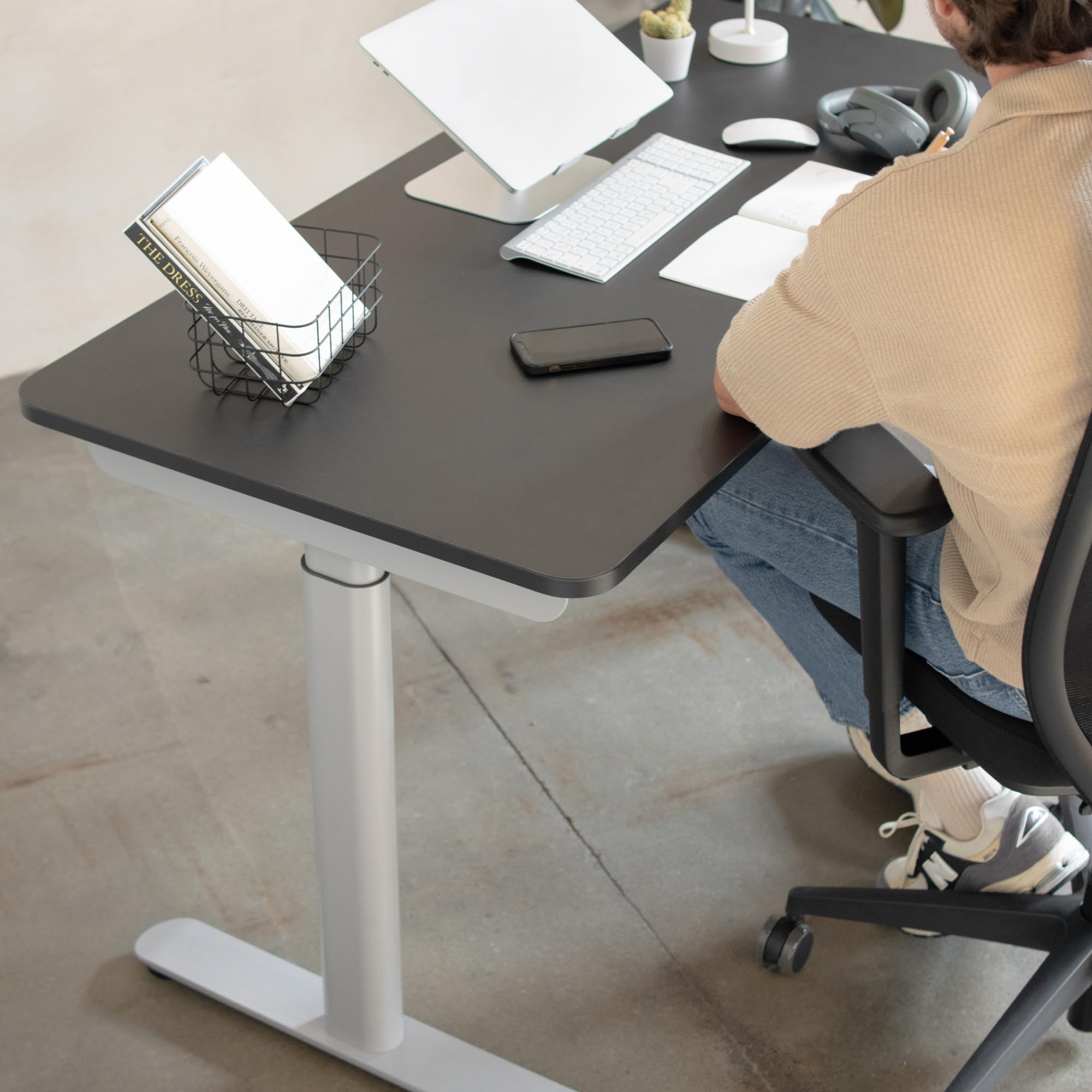 Ergotopia Desktopia One – Höhenverstellbarer Schreibtisch Gestell, Elektrisch höhenverstellbares Tischgestell, TÜV-geprüft, Schreibtisch höhenverstellbar mit Doppelmotor-System, 7 Jahre Garantie