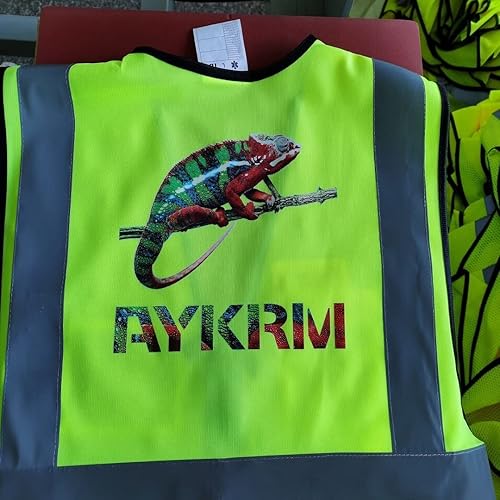Miniatura 2 de AYKRM Chaleco de Seguridad de Construcción Personalizado con Logotipo Impreso de Alta Visibilidad Reflectante de 2 Tonos
