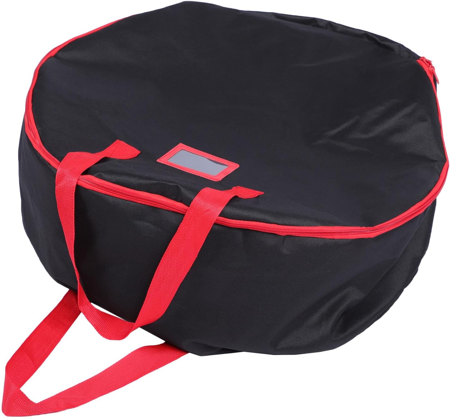 Premium Oxford Christmas Wreath Storage Bag with Handle Round Garland Storage for Xmas Decorations Portable Black Organizer