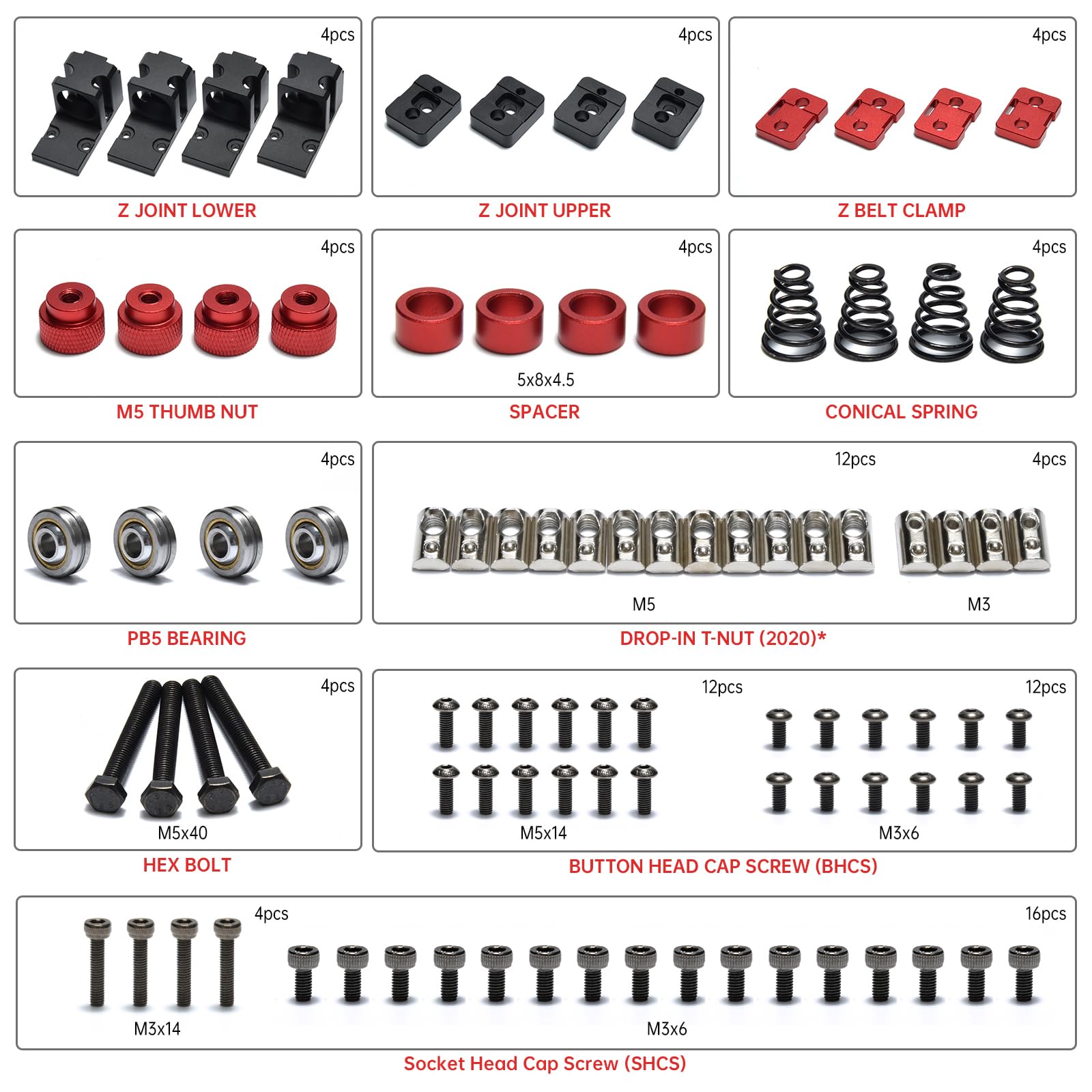 CHAOTICLAB CNC Z Joint Kit for Voron 2.4, All Metal DIY Upgrade