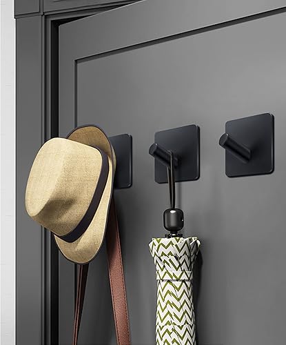 Miniatura 6 de xdgeLoad Ganchos adhesivos resistentes, paquete de 16 ganchos para toallas de baño, ganchos de pared adhesivos para baños, abrigos, batas, cocina,