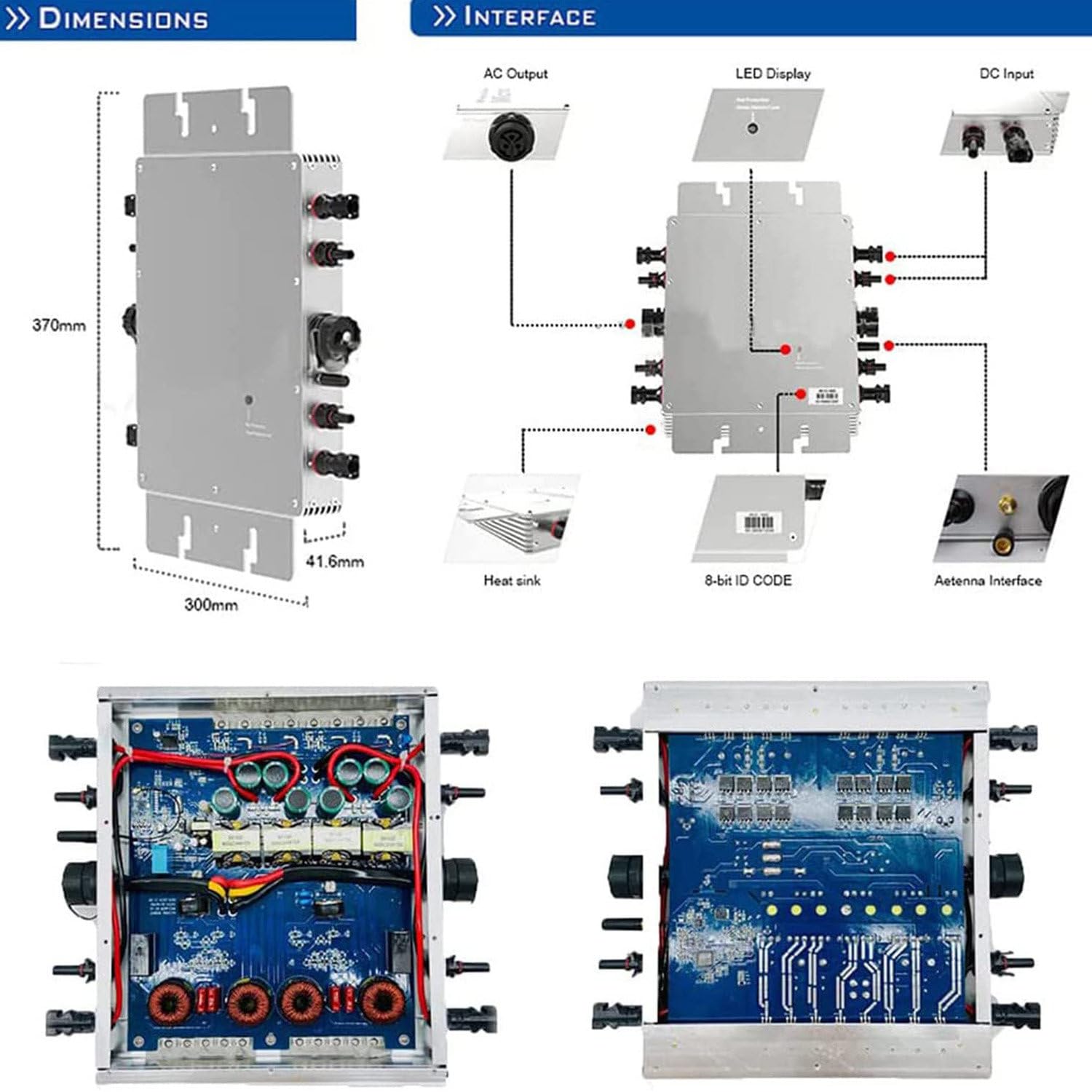 Solarny mikrofalownik 1600 W, sterowanie WiFi, automatyczna identyfikacja, stop aluminium, wodoodporność IP65, na dach zewnętrzny