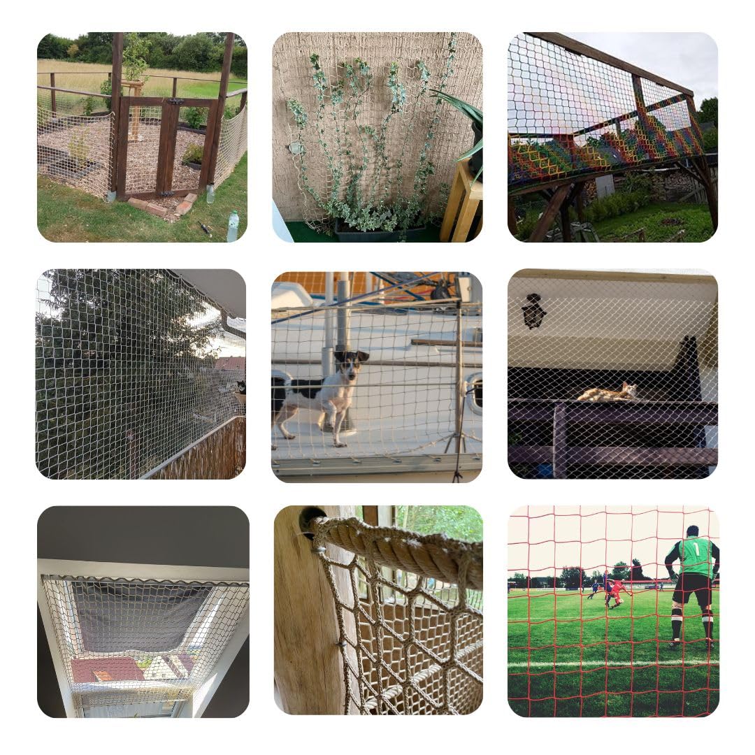 Universal Schutznetz Meterware | 1 m Breite | Grau | UV- & wetterbeständiges Sicherheitsnetz aus hochfestem Polypropylen (HTPP) | Für Balkon, Terrasse, Treppe & Geländer | Made in Germany