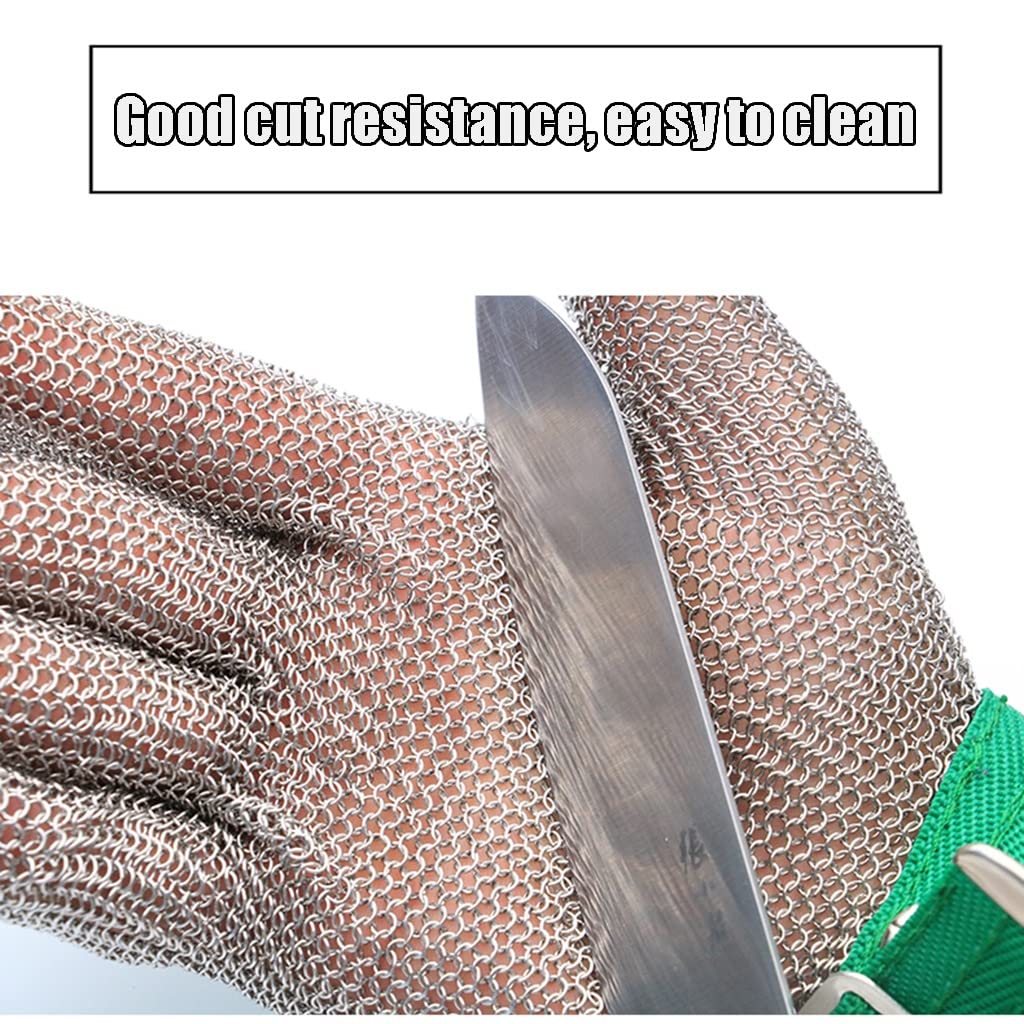 ZYYWX Gant Anti Coupure Gants résistants à la Coupe en Maille métallique, résistant à l'usure et Facile à Nettoyer, Peut être porté sur Les Mains Gauche et Droite (Color : 1pcs/XL)