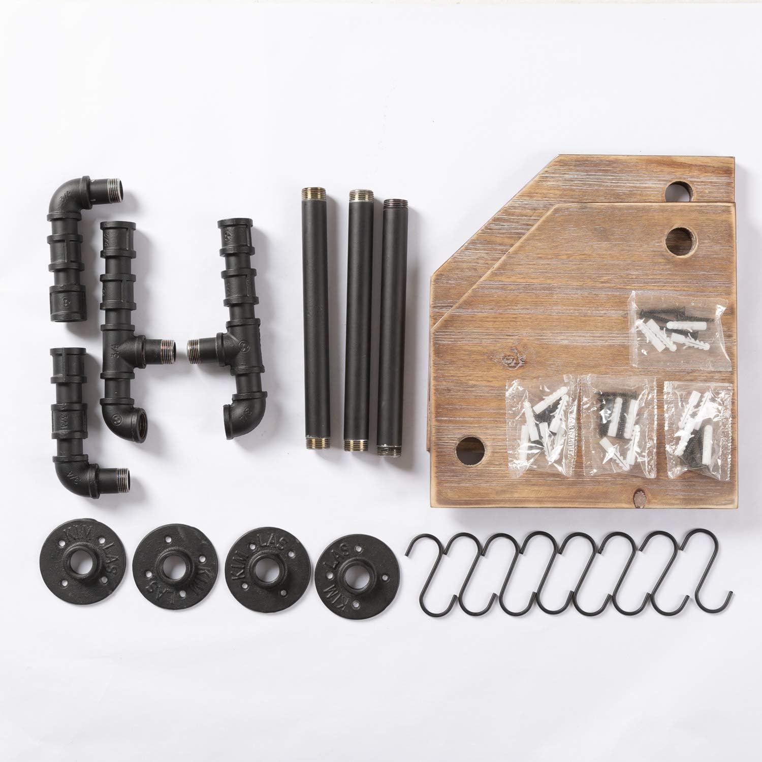 ROGMARS Industrial Bathroom Corner Shelf Rustic Pipe Shelves with Towel Bar,Bathroom Shelves Wall Mounted Pipe Corner Shelf,2 Tiered Metal&Real Wood Home Decor Kitchen Corner Shelf Floating Shelves : Tools & Home Improvement