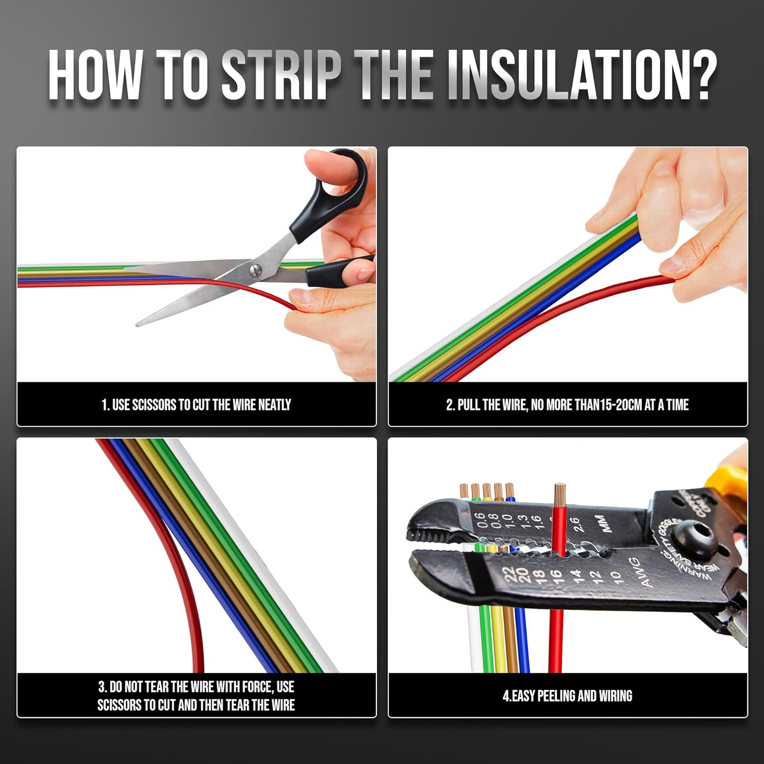 Enough Long 14 Gauge 100 Ft 6-Way Conductor Trailer Wiring Harness Bonded Spool, Stranded CCA Parallel LED Lamp Lighting Hookup Wire Cable Kit for RV Camper Boat Towing Automotive& All Basic 12V Needs