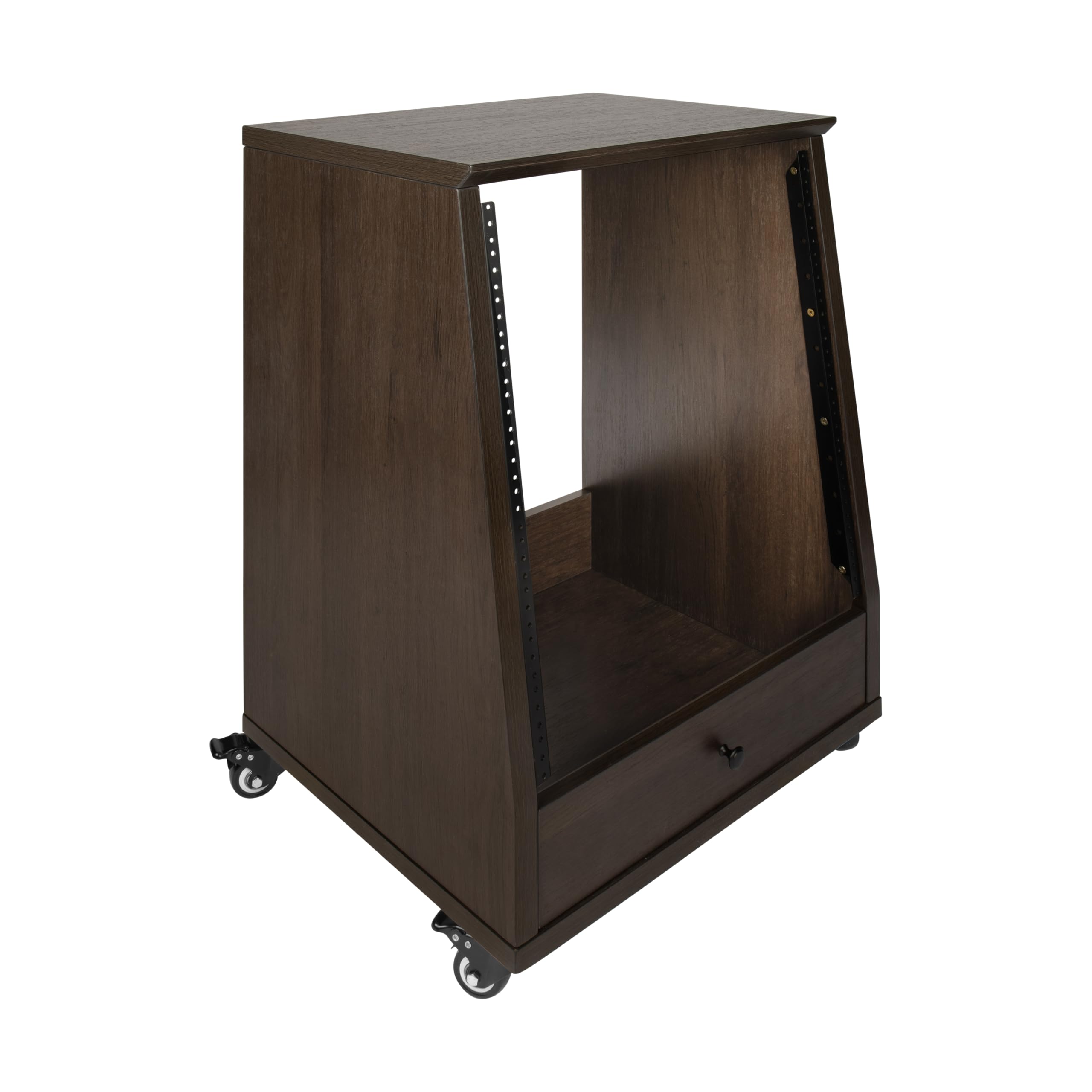 Gator Frameworks Elite Furniture Rack da studio angolato con ruote bloccabili Marrone