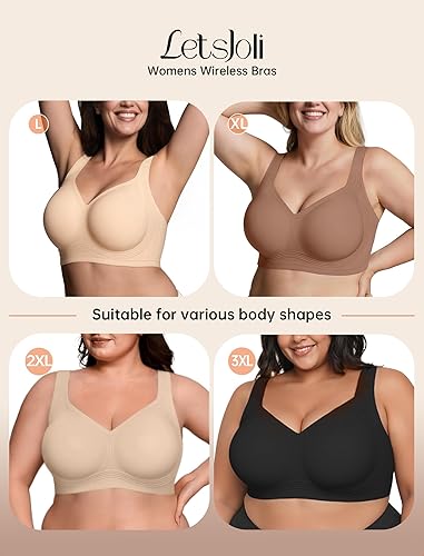 Miniatura 6 de Sujetadores para mujer, brasier con realce sin varillas, sin costuras, talla grande, para mujeres mayores