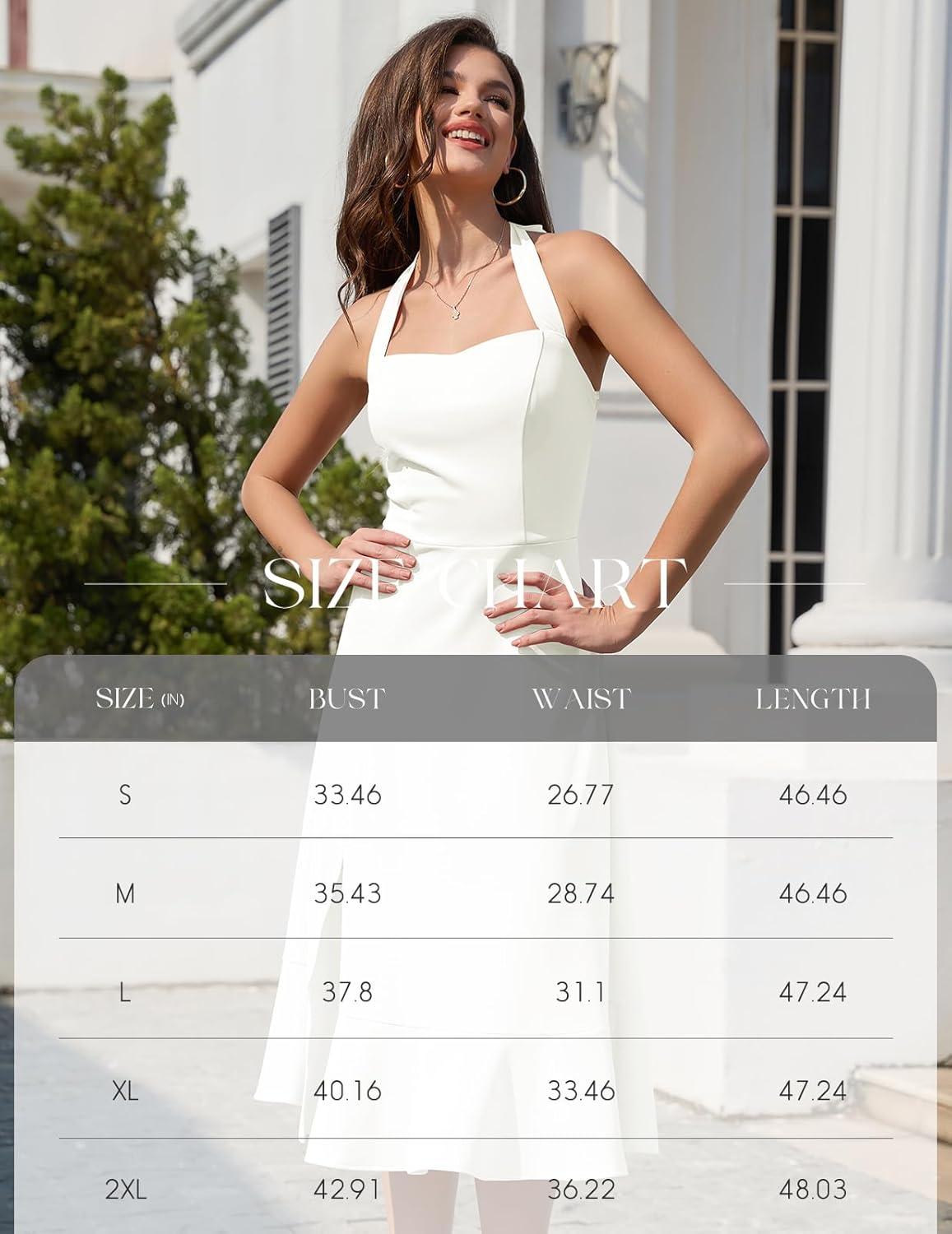 DRESSTELLS Women's Halter Cocktail Dresses 2025 Wedding Guest Formal Prom Bridesmaid Tea Length Split Ruffle Summer Dress - Image 6