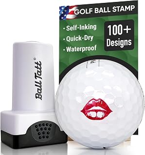 Golf Ball Stamp - Self-Inking Marker - Quick-Dry Permanent Marking Tool, No Leaks or Refills, Reusable & Waterproof Golfing Stamper - Ideal Gift for Golfers, Dads, Retirement.