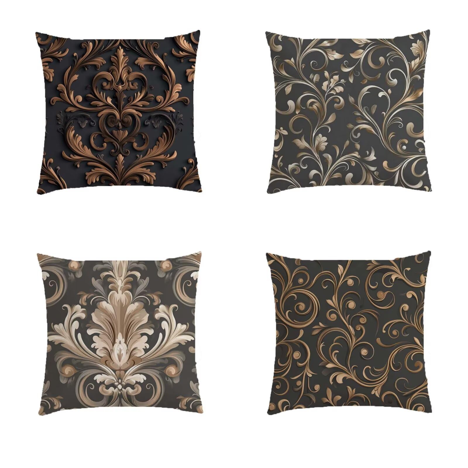 Housse de coussin 50x50cm lavable ocre pour rénover votre salon