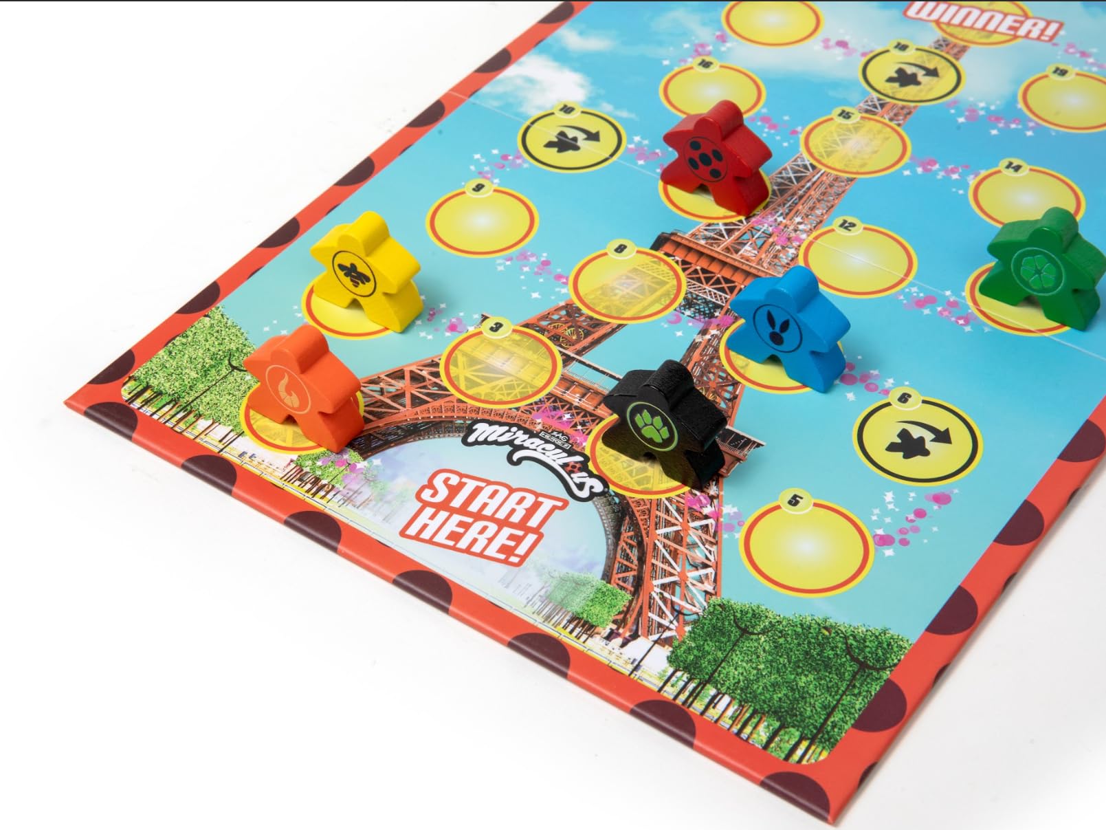 Miraculous Race to The Top of The Tower, Action Board Game for Kids Teens, Families & Friends, Ladybug, Cat Noir, Rena Rouge - Image 4