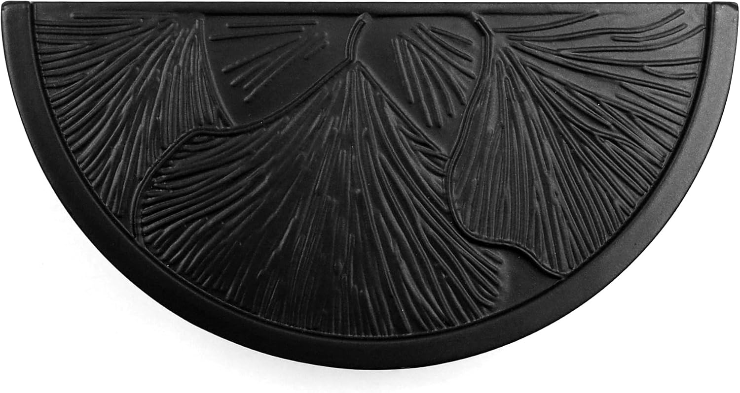 JETLAND Ginkgo Leaf Cup Pulls - 3" Hole Centers, Antique Brass Cabinet Drawer Handles, 6 Pack, CP0609AB076