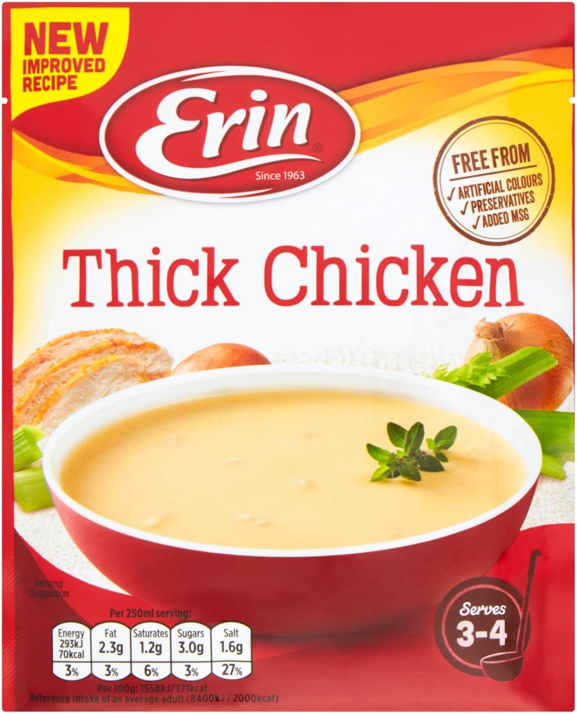 Erin Traditional Thick Chicken Soup (10 x 64g) Wall Art for Kitchen