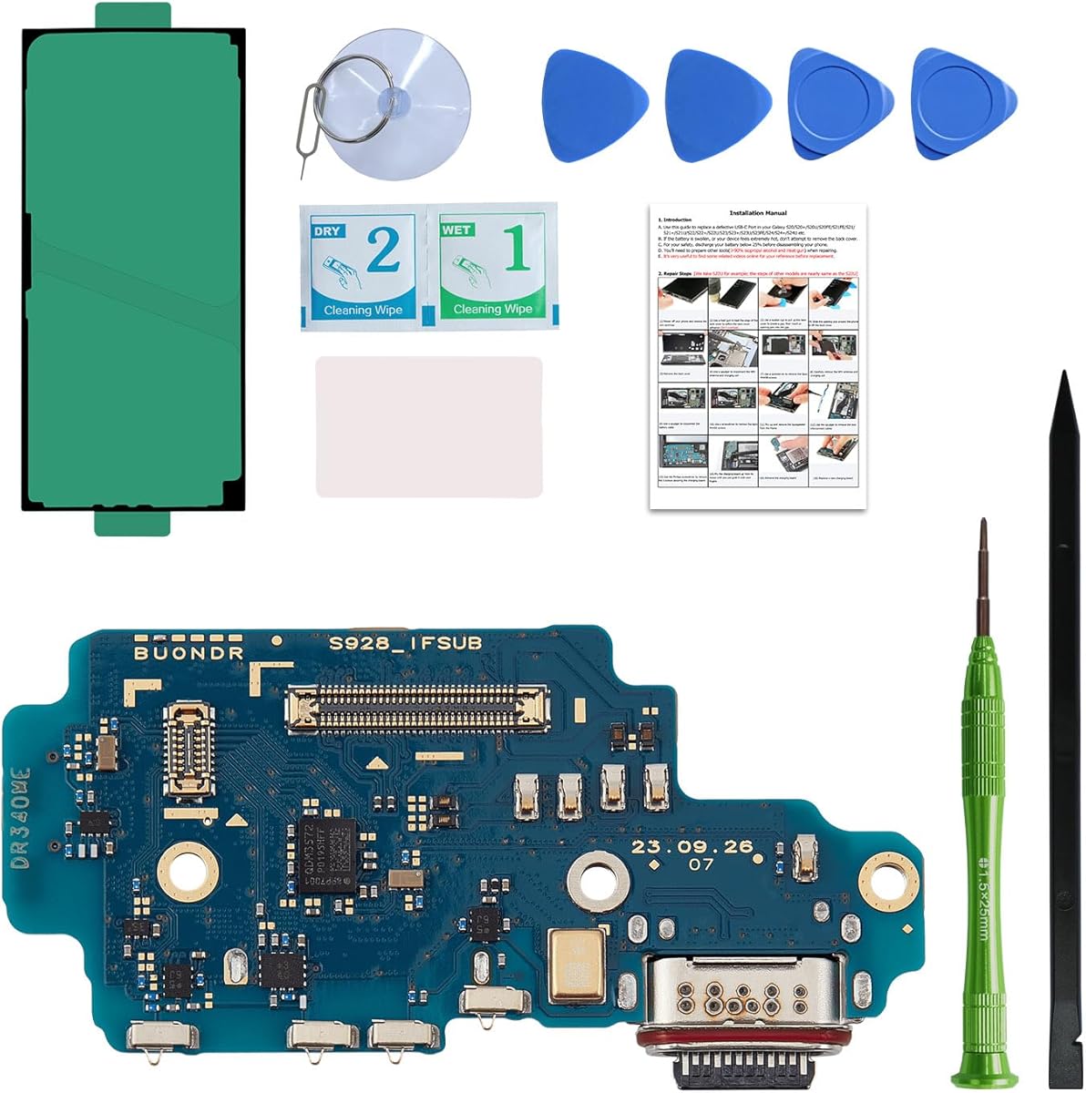 USB-C Charging Port Board with Sim Card Reader Compatible with Samsung Galaxy S24 Ultra 5G (North American Version)