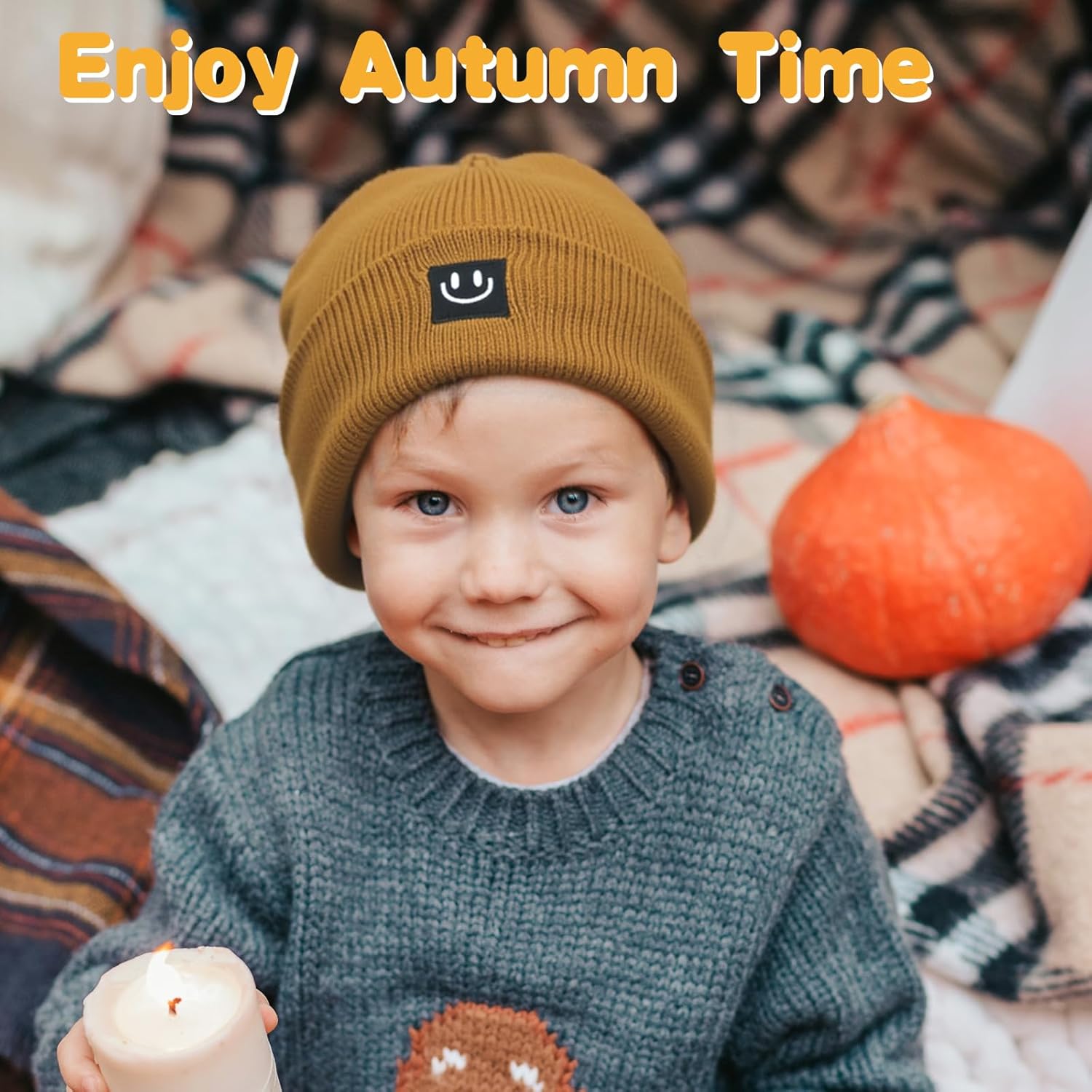 3 Packs Baby Beanie Cute Toddler Beanies Kids Winter Hat Boys Girls Warm Knit Hats Infant Beanie for 0-8 Years 0-6 Months Camel+gray+black image 6 of 7 B0F7XBMQWT