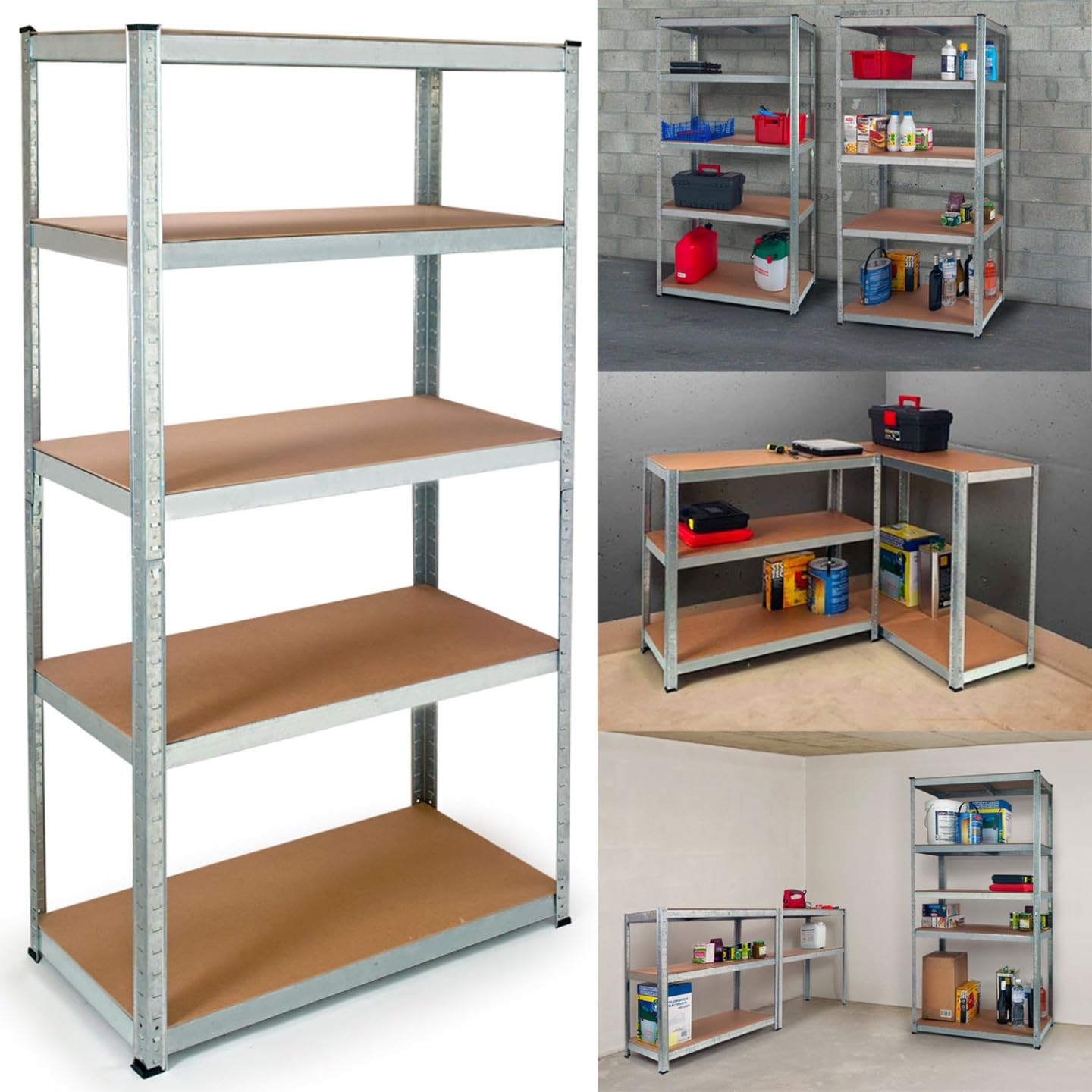 Probache - Etagère modulable Charges Lourdes en métal 5 Plateaux