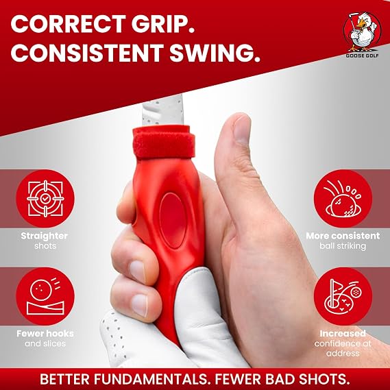 Golf Grip Trainer Golf Training Aid for Correct Hand Positioning, Fits All Golf Clubs, Build Proper Grip Fundamentals for Consistent Practice