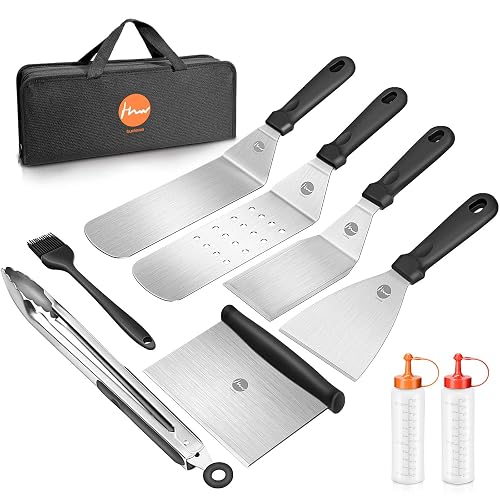 9 Pcs Ensemble de Spatuleen Acier Inoxydable, Ensemble d'accessoires pour