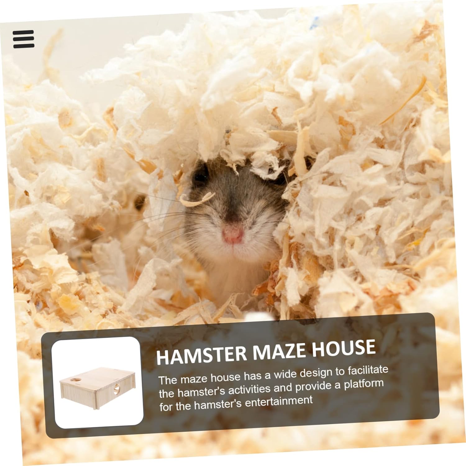 SUPVOX Wooden Hamster Hideout Maze House for Guinea Pigs and Pets Exploration and Play Safe and Comfortable Habitat for Hamsters and Chinchillas