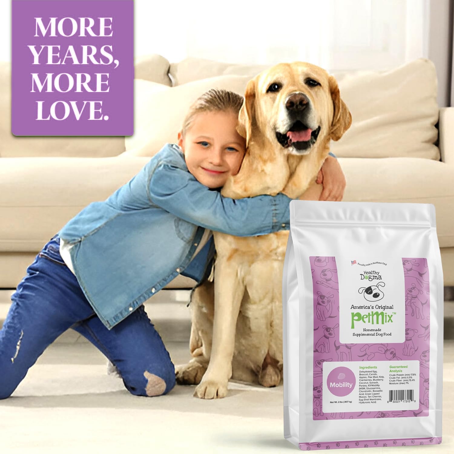 Healthy Dogma - PetMix Dehydrated Dog Food - Raw, Clean Ingredient Dog Food - Joint Support & Mobility - No Preservatives, 2 lbs
