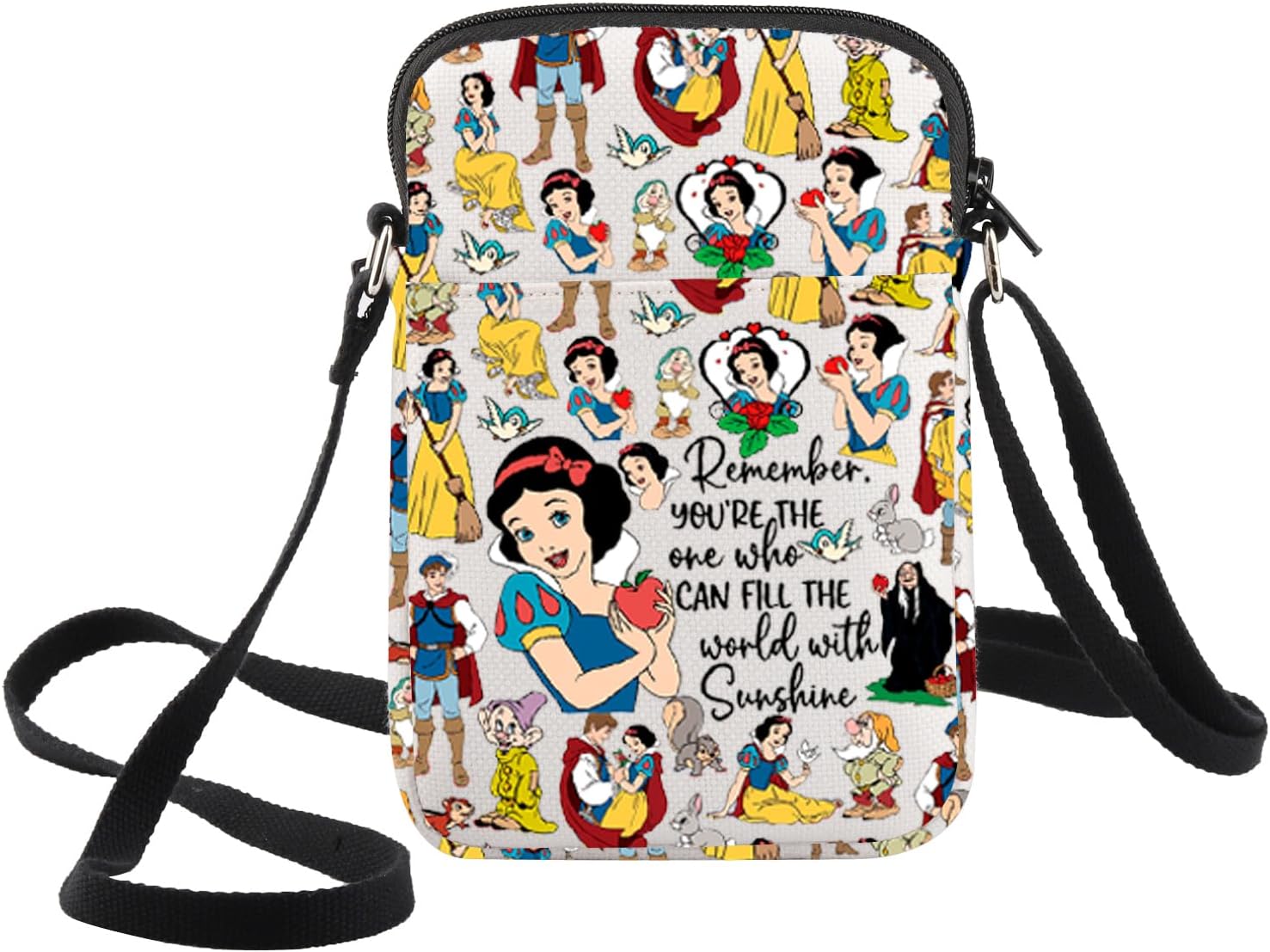 WZMPA Princess Crossbody Bag Prince Charming Fans Gift White Apple Shoulder Bag White Merchandise