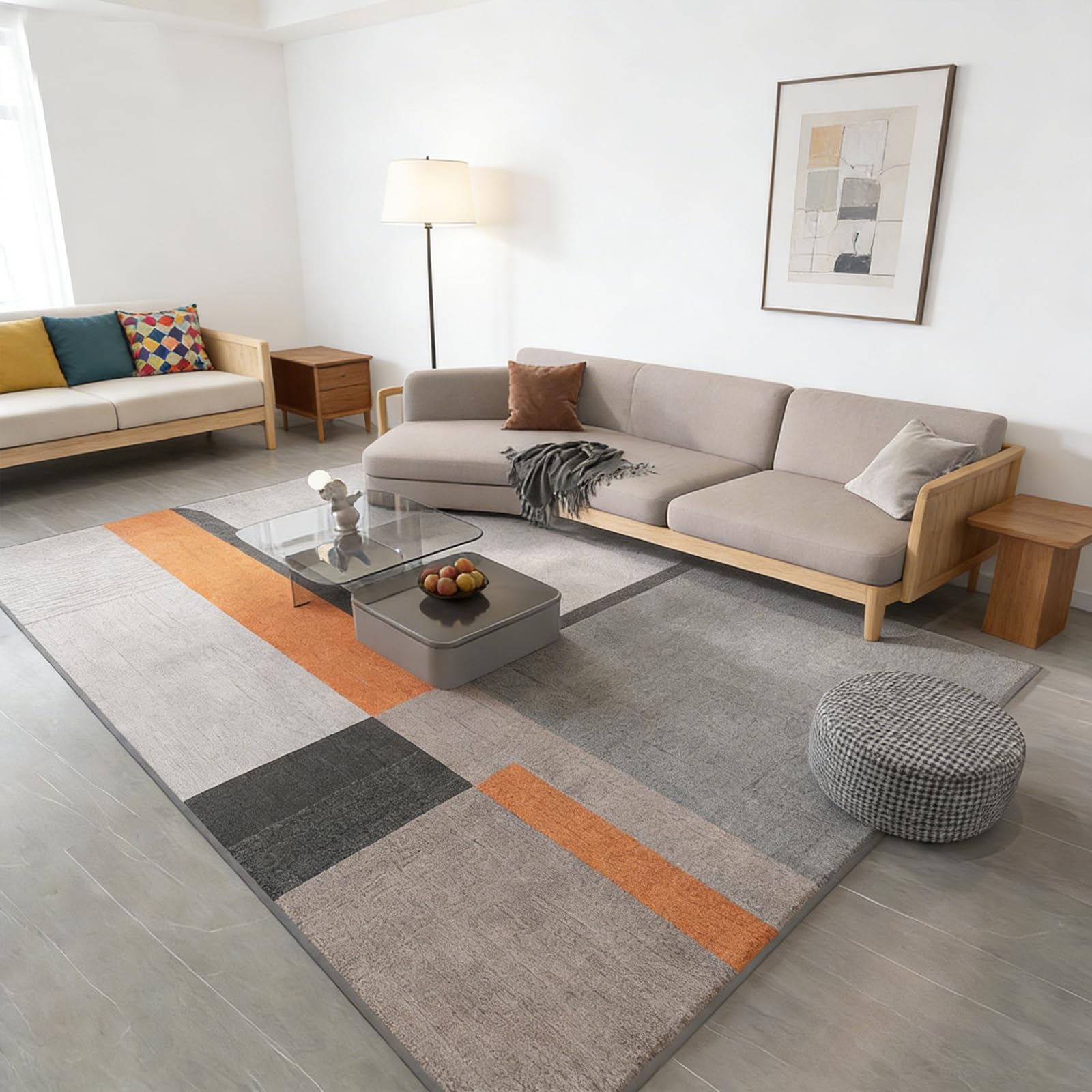 Amazon | 洗えるラグ マット リビング 40 x 240 cm 滑り止め付洗えるラ
