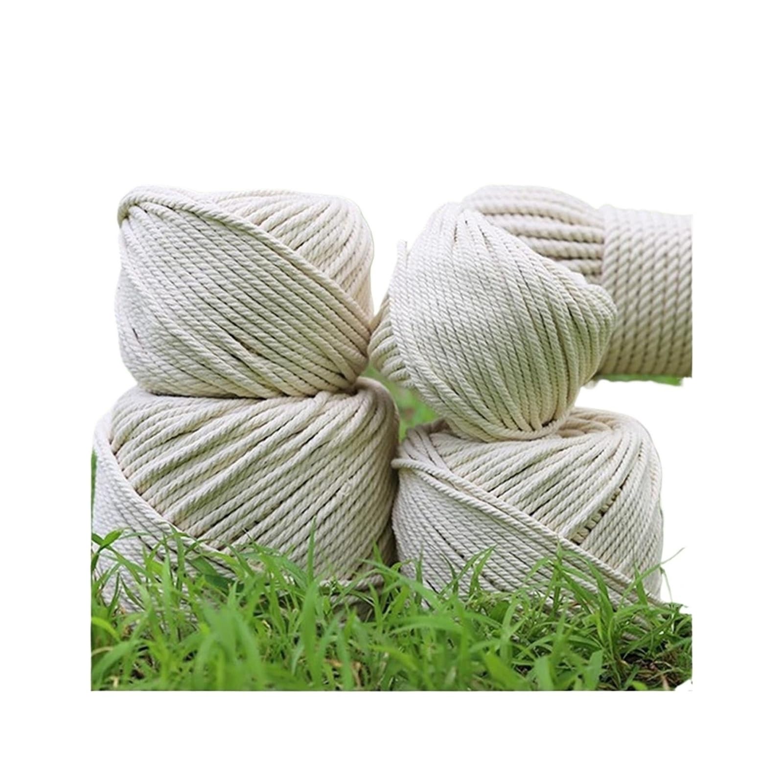 Cuerda de macramé Cuerda de macramé algodón Beige, Varios tamaños, Ideal for Manualidades, Regalos, Bodas y hogar(2mm 100m)