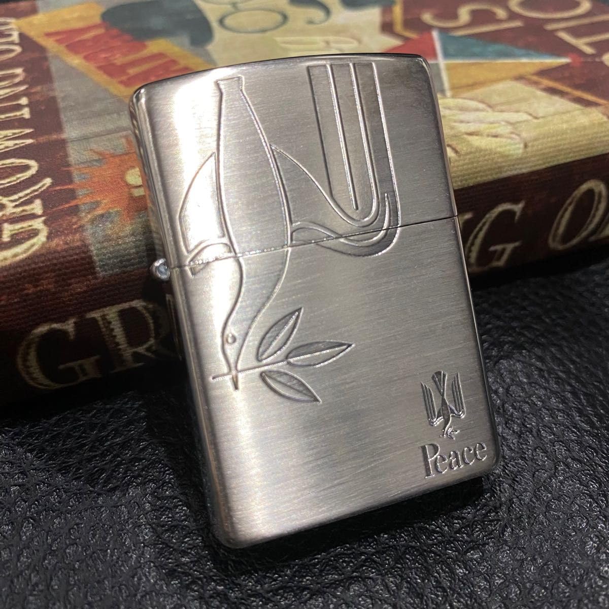 Amazon.co.jp: ZIPPOPeace ピース シルバー ジッポライター 2015年製  