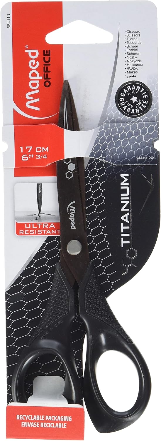 Maped Expert Ultra Resistant Titanium Scissors, Adult, 6.75 Inch, Right Handed (684110)