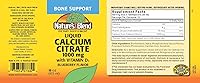 Vista 2 de Citrato de calcio líquido de 1000 mg con D3 de 16 onzas líquidas de arándano líquido