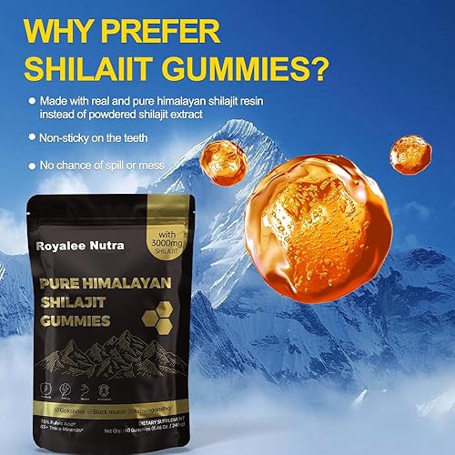 Miniatura 3 de Nutra Pure Himalayan Shilajit Gummies con Ashwagandha y Gokshura  Más de 85 minerales traza, ácido fúlvico, probado en laboratorio, 100% natural y