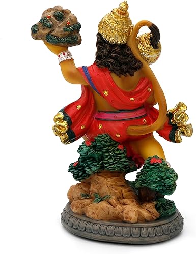 Miniatura 9 de alikiki Estatua hindú de Dios volador Hanuman  5.3 pulgadas de alto, Lord Hanuman, regalo indio perfecto para Diwali, Navratri, Dussehra,
