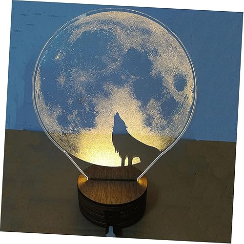 Miniatura 6 de Housoutil Nightlights Desk Lamp Kids Birthday Gift Lamp Decorative Table Lamp Lampara De Escritorio Led Kids Table Lamp 3D Night Light Elk Table