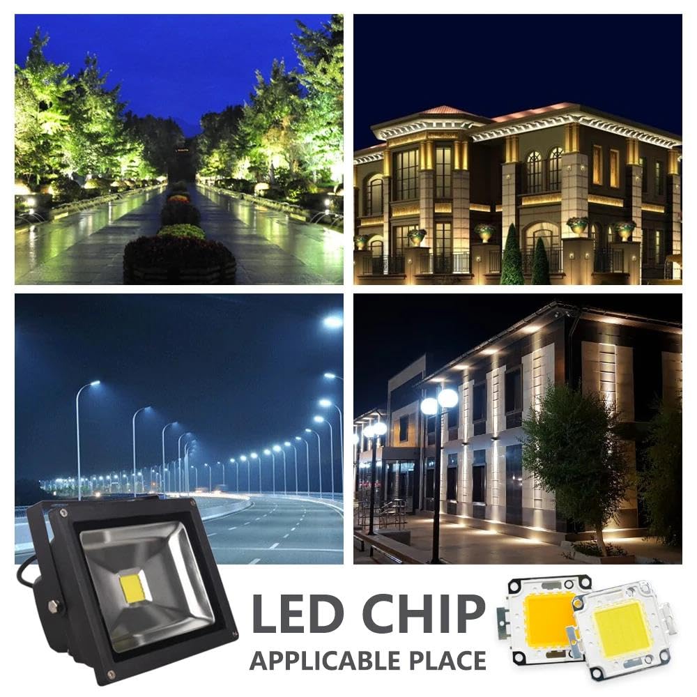 Perline Chip LED 10W 20W 30W Lampade A Diodi Retroilluminati Matrice LED Bianco Caldo Freddo Per Faretti Lampadine Di Inondazione Fai-da-te,Bianco Freddo,10 W CC 9-12 V 10 Pz