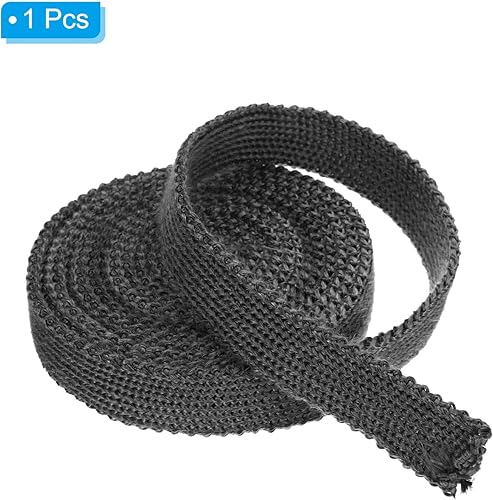 Miniatura 3 de PATIKIL Junta de estufa de madera de 1 x 18 x 118 pulgadas, cuerda plana de fibra de vidrio de grafito resistente a altas temperaturas para estufas