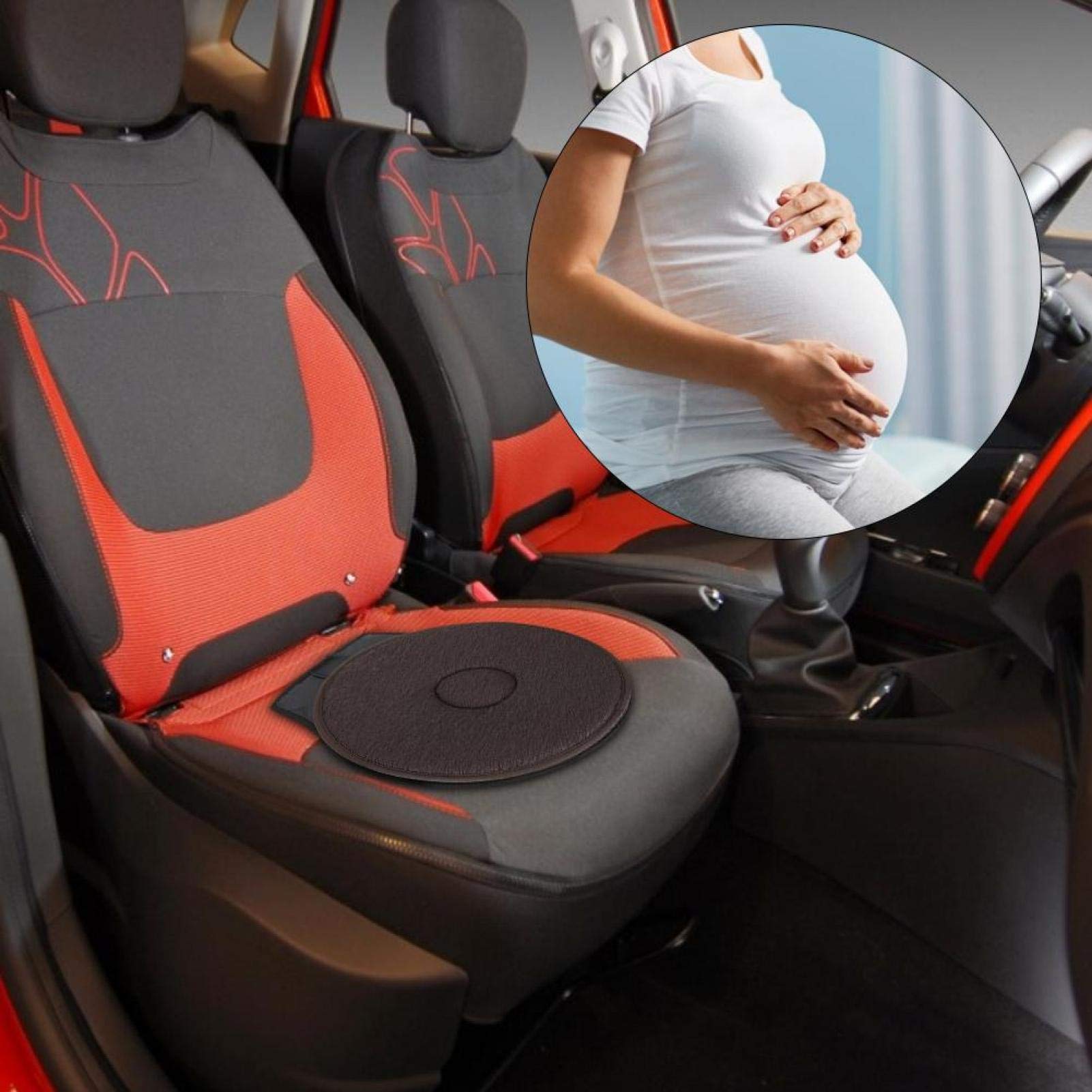 Protezione antiscivolo per tappetino per auto per donne incinte anziane, cuscino per sedile girevole, cuscino per auto rotante a 360 °, ufficio per uso domestico, cuscino per auto girevole portatile,