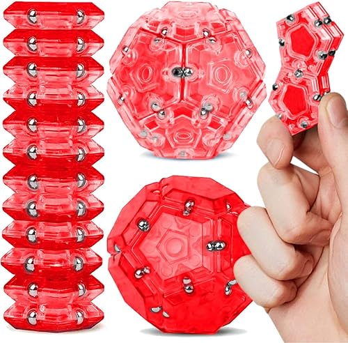 Miniatura 5 de Fidget Sphere - Juego de 12 bloques magnéticos para pentágonos, para aliviar el estrés, juguetes de escritorio para la oficina para adultos