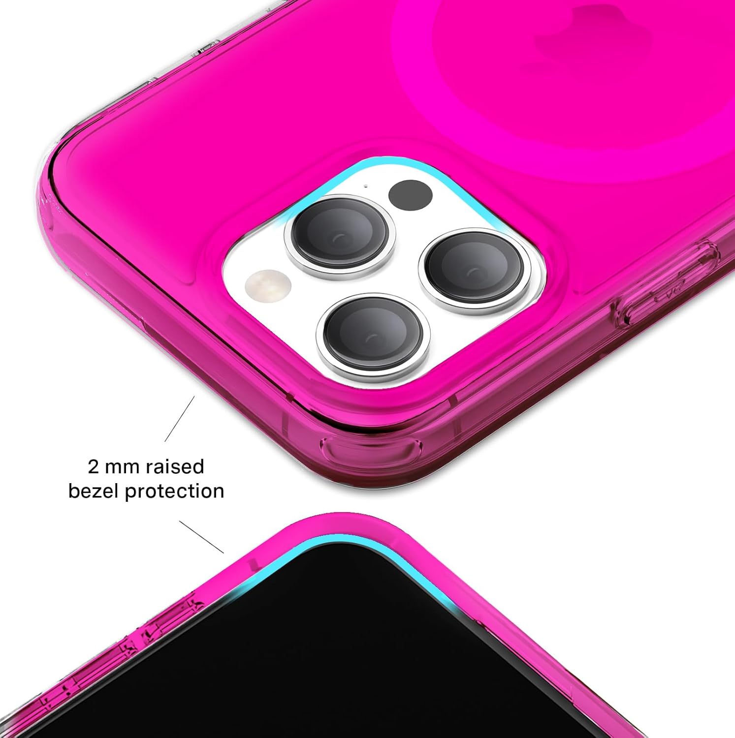 VELVET CAVIAR for iPhone 15 Pro Max Case Neon Hot Pink - Compatible with MagSafe - 10ft Drop Tested - Image 4