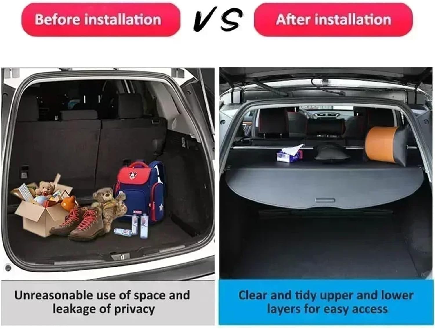 for Changan Oshan X7 2020 2021 2022 2023 Auto Rear Trunk Cargo Cover Retractable Luggage Curtain with Logo Accessorie Waterproof